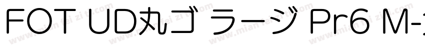 FOT UD丸ゴ ラージ Pr6 M字体转换